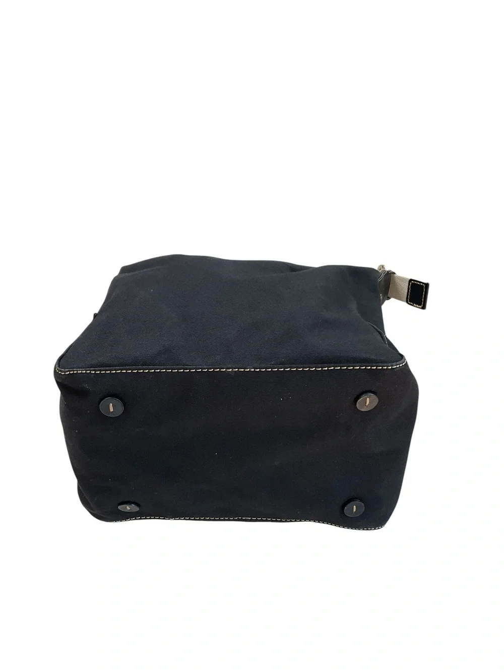 GAP Black Canvas Shoulder Bag with Cream Strap
